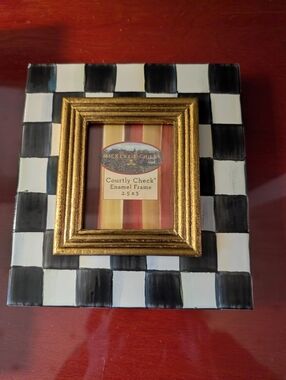 MacKenzie Childs Courtly Check Picture Frame NWT